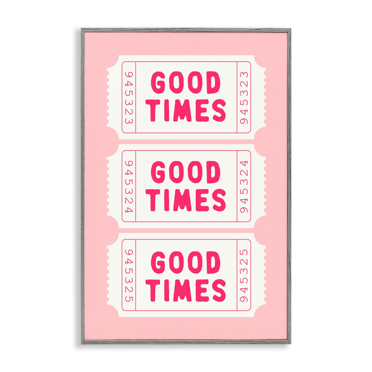 Stupell Industries Good Times Ticket Stubs Black Framed Giclee Art, design by Lettered and Lined